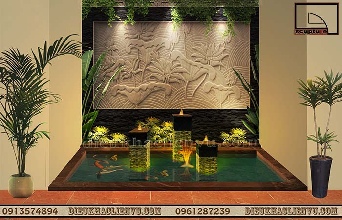 Thiết kế thi công tiểu cảnh cá Koi